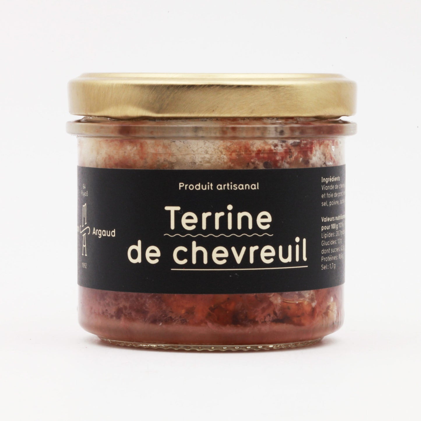 TERRINE DE CHEVREUIL - Maison Argaud 190gr