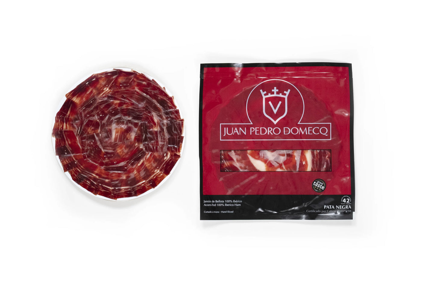 Jambon Pata Negra coupé à la main (80gr.)- Maison Domecq