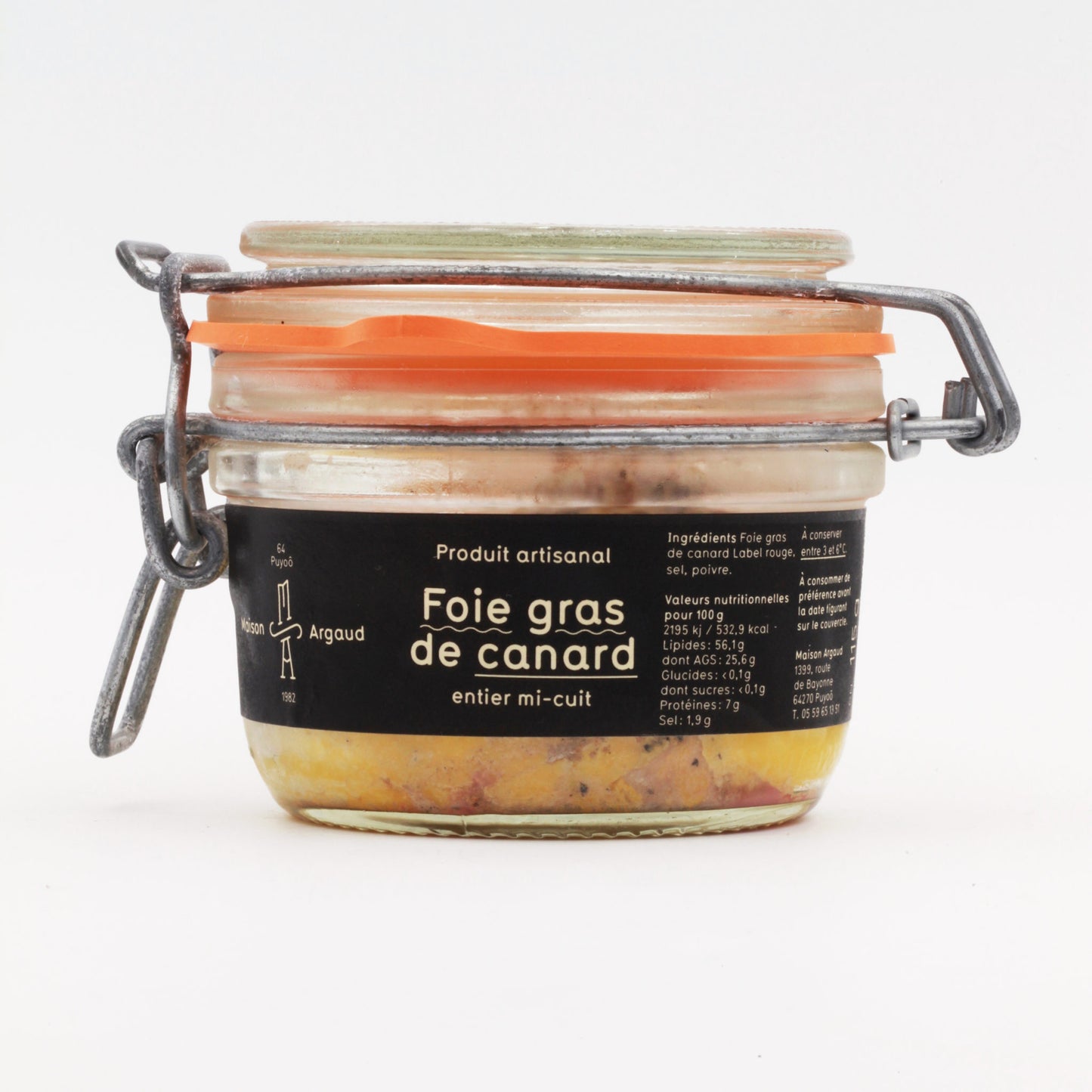 Foie gras de canard entier mi-cuit en bocal - 180gr.