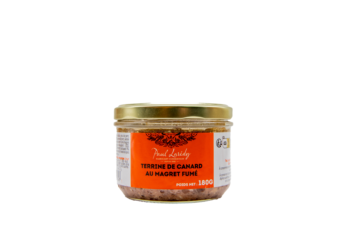 Terrine de canard au magret fumé Paul Larédy (180gr)
