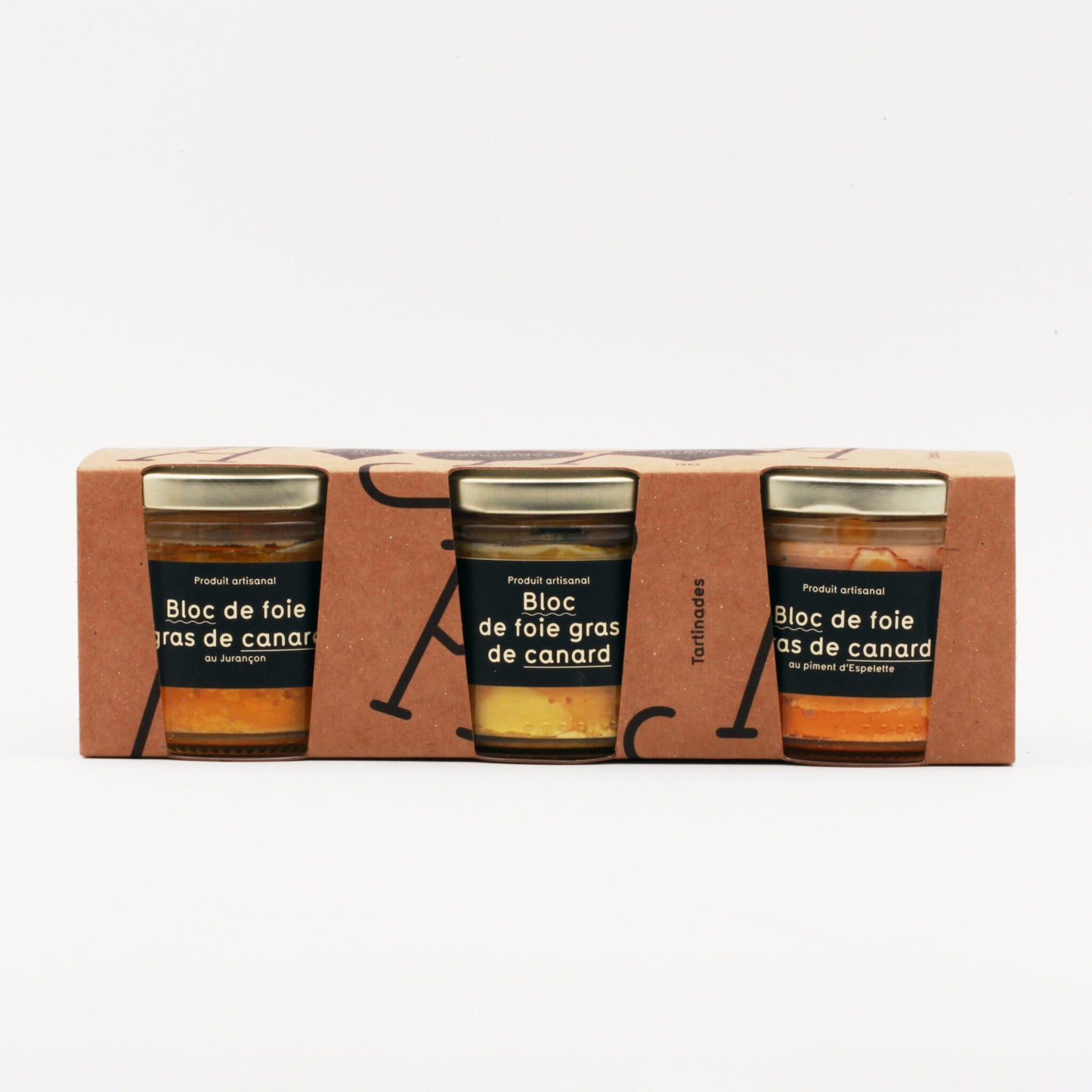 trilogie de bloc de foie gras de canard