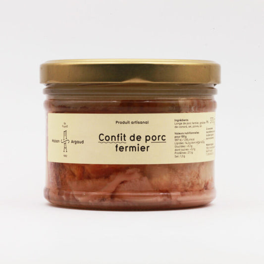 CONFIT DE PORC FERMIER SALÉ AU SEL DE SALIES DE BÉARN 370gr