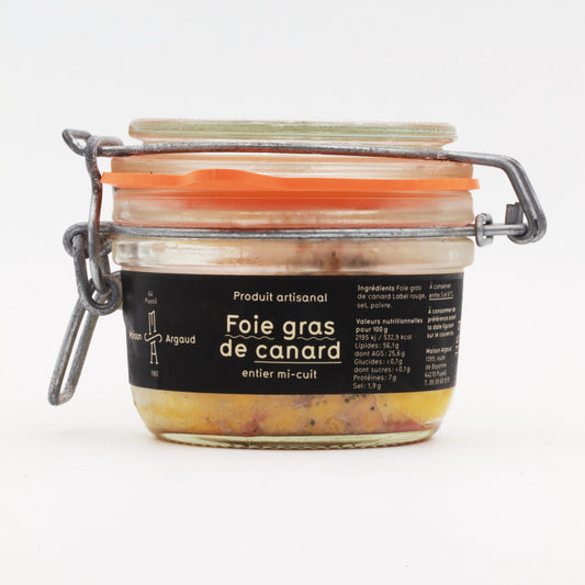 Foie gras de canard entier mi-cuit en bocal - 180gr.
