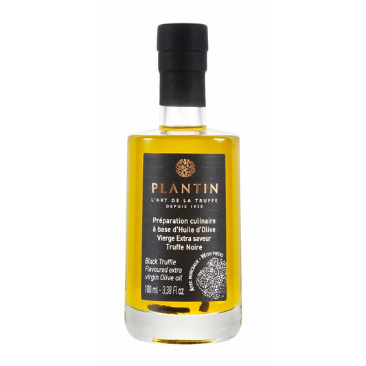 Huile d'olive vierge extra aromatisée truffe noire avec morceaux - 100ml
