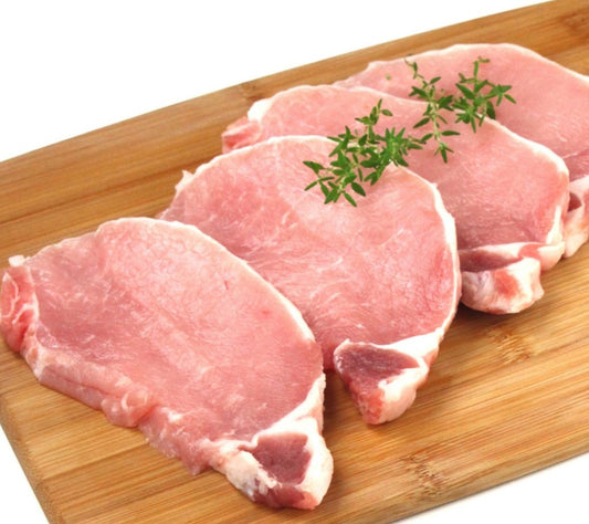 Côte de porc label rouge avec couenne (450gr.)